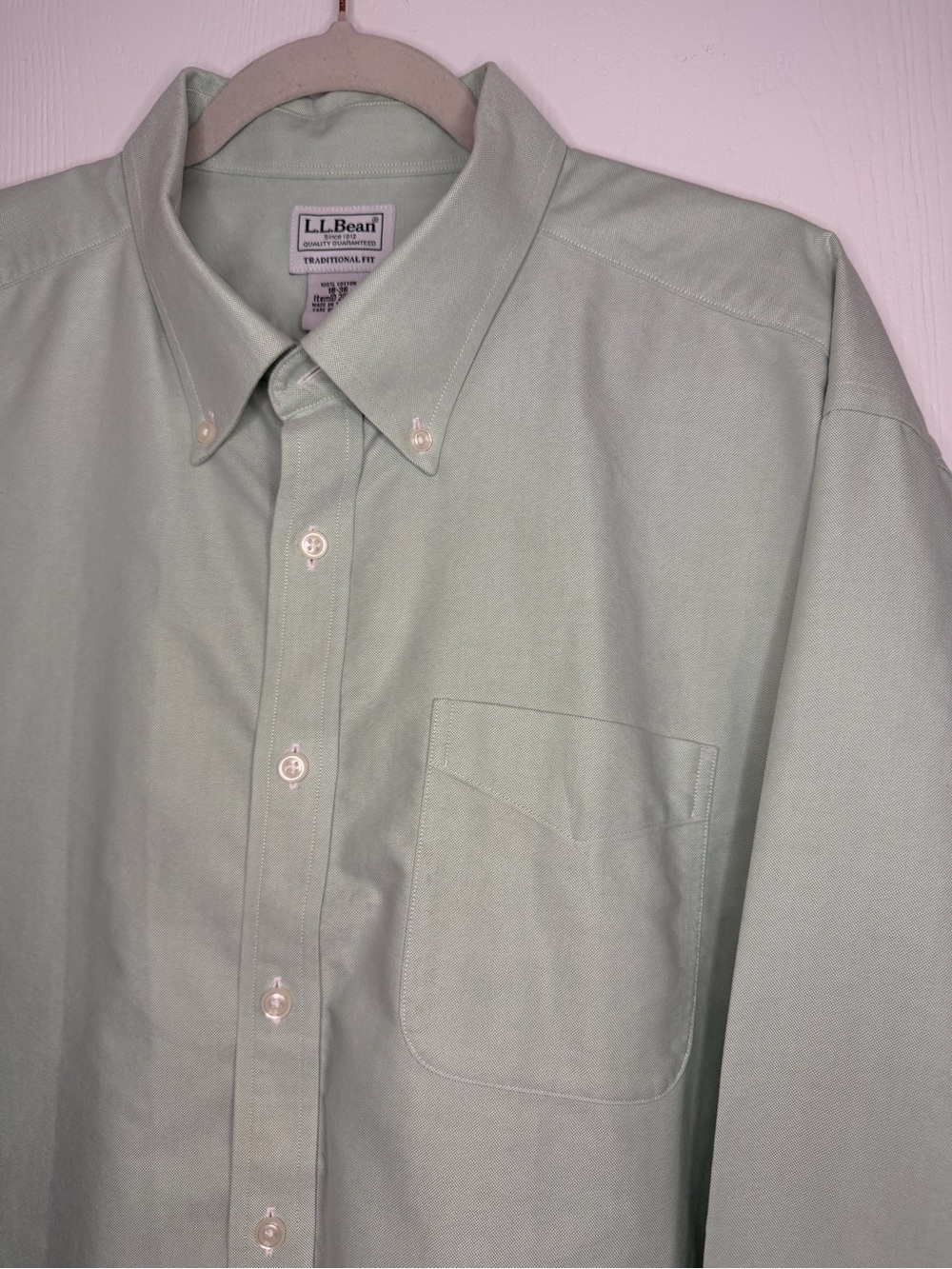 2 L.L. Bean Men’s Traditional Fit Oxford Button Down 18-36 Preppy Office - Picture 9 of 14